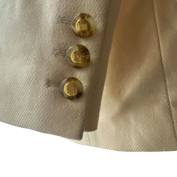 Vintage Escada Margaretha Ley 44 Cashmere Silk Blazer Jacket Beige Tan - Picture 8 of 9